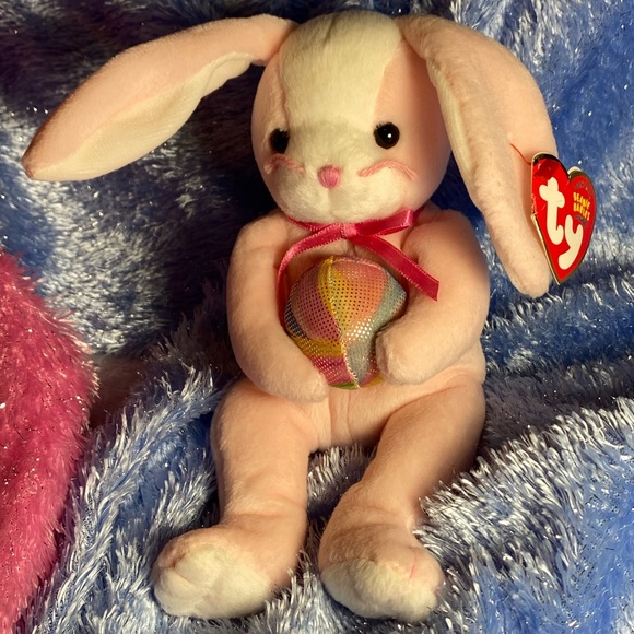 🎁4/$25🎁 EASTER COMING! Eggerton (Retired) Beanie Baby Bunny - Picture 2 of 16